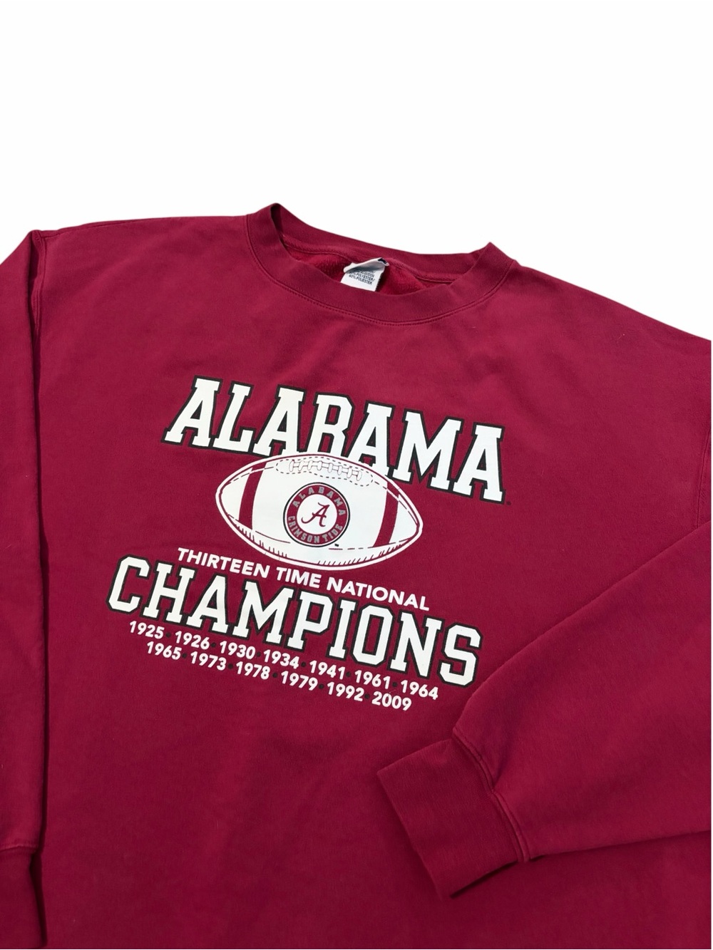 Pro Edge Alabama Crimson Tide 13 Time National Champions Sweatshirt Mens 2XL